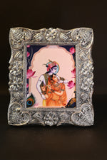 Six Flower Radha Krishna Photo Frame