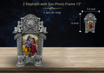 2 Elephant with Sun Photo Frame 13" ( AT-0149 )