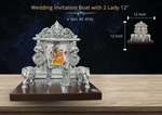 Wedding Invitation Boat with 2 Lady 12" ( AT-0155 )