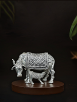 Kamdhenu Cow and Calf with Designer Blanket