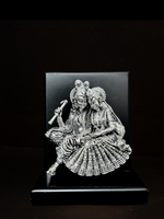 Shri Radhe Krishna & Flute Statue with Stand