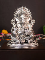Small Vighnaharta Lord Ganesha Silver-Plating Idol