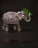 Heritage Elephant Pair – Silver-Plated Decorative Statues