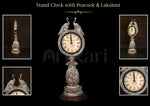 Stand Clock with Peacock & Lakshmi