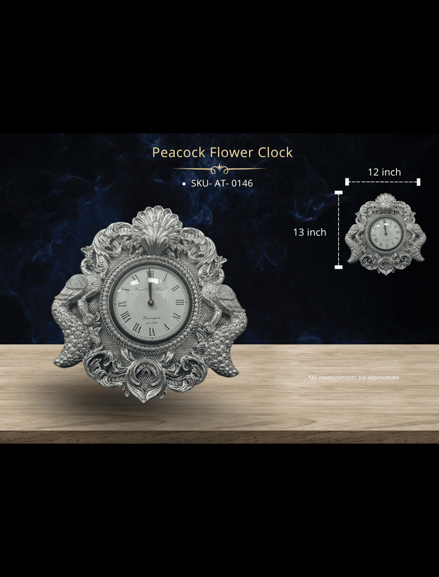 Peacock Flower Clock (AT-0146)