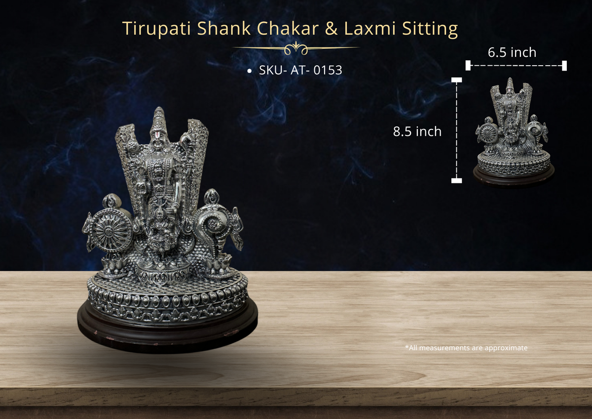 Tirupati Shank Chakar &amp; Laxmi Sitting ( AT-0153 )