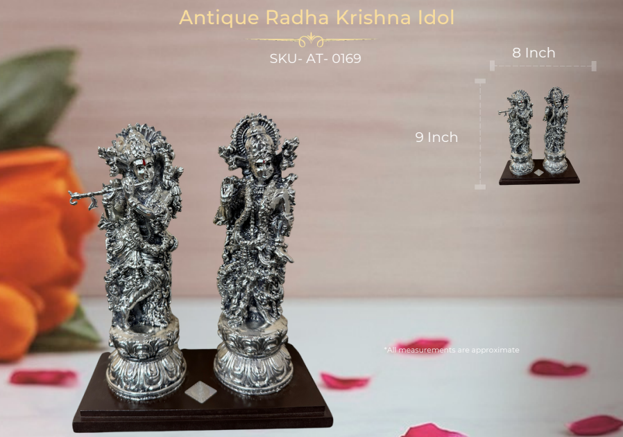 Antique Radha Krishna Idol ( AT-0169 )