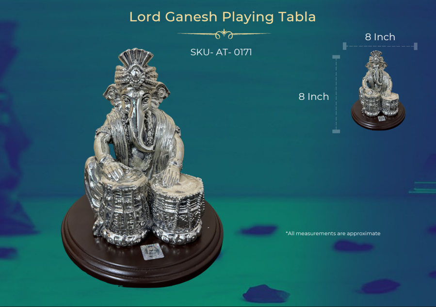 Lord Ganesh Playing Tabla ( AT-0171 )