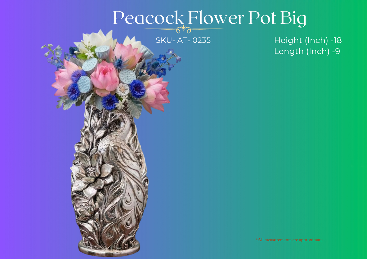 Peacock Flower Pot Big ( AT-0235 )