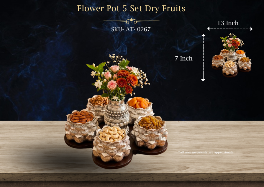 Flower Pot 5 Set Dry Fruits ( AT-0267 )