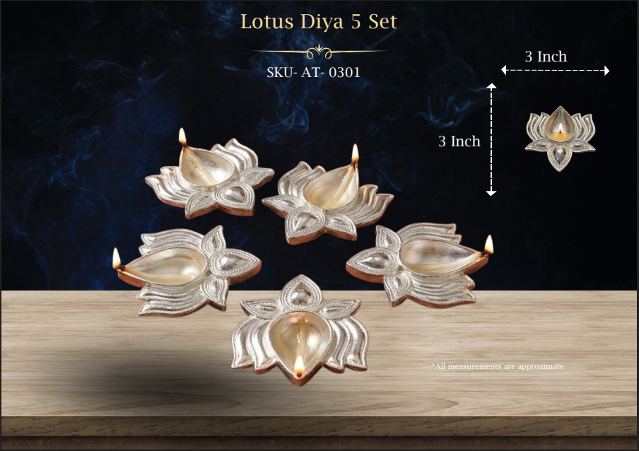 Lotus Diya 5 Set (2 Set-1400) ( AT-0301 )