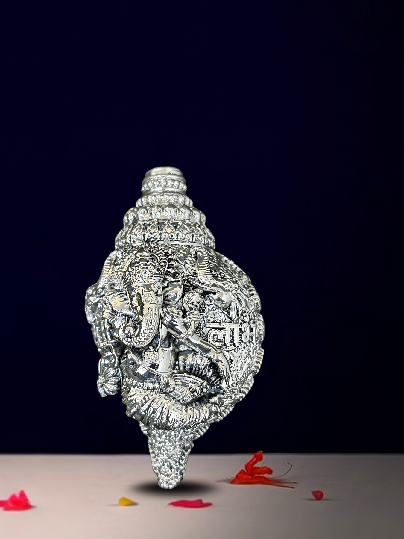 Lord Ganesha Carving on Shankh